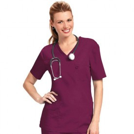 Scrub Suit for Female Doctors Magenta Premium