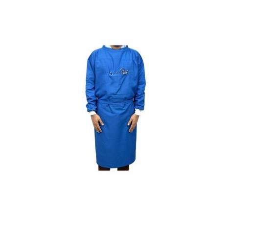 Operating Theater Gown with Front Pocket Blue