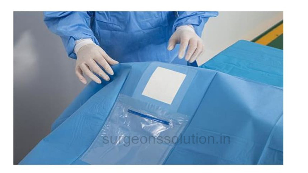 Eye Drape with Fluid Collection Pouch ETO Sterile