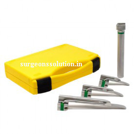 Fiber Optic Laryngoscope Set, Pediatric, Miller Type, Blade Size:  1, 2, 3