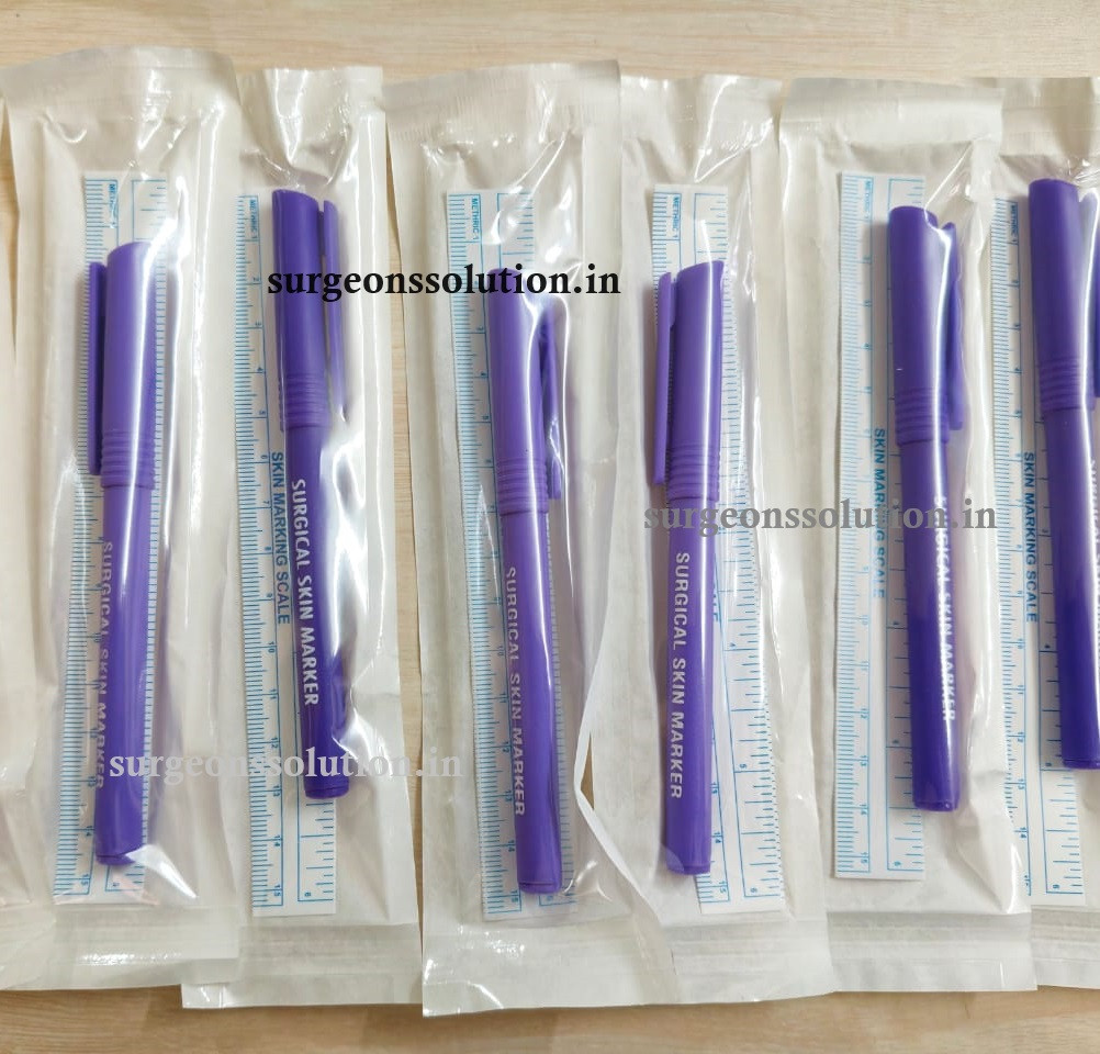 Surgical Skin Marker Pen with Scale ETO Sterile Bulk