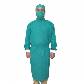 Reusable Cotton Surgeons Gown Set with Face Mask and Cap