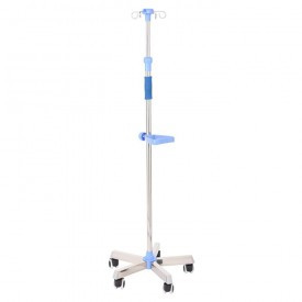 Height Adjustable Stainless Steel IV Stand