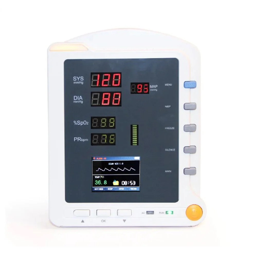 CONTEC CMS 5100 SPo2 and NIBP Measuring Patient Monitor (White)